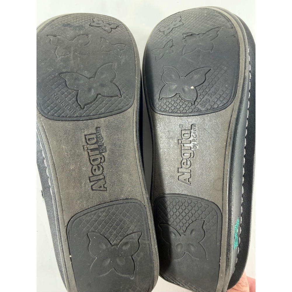 Alegria Paloma Mustache Leather Mary Jane Clogs Black Multi PAL-222 Size 39 - Picture 5 of 8